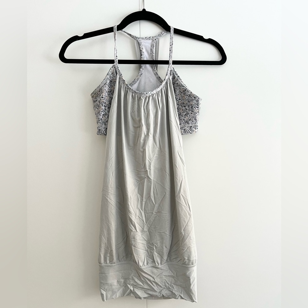 Lululemon Light Gray Racerback Tank/Sports Bra